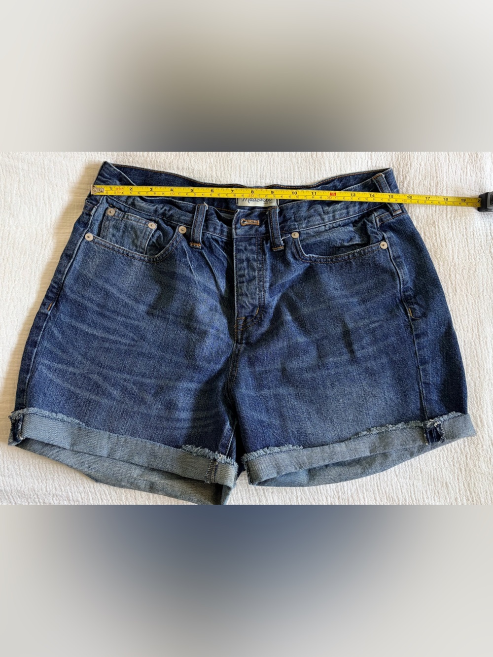 Madewell Indigo Blue Rolled-Hem Denim Shorts